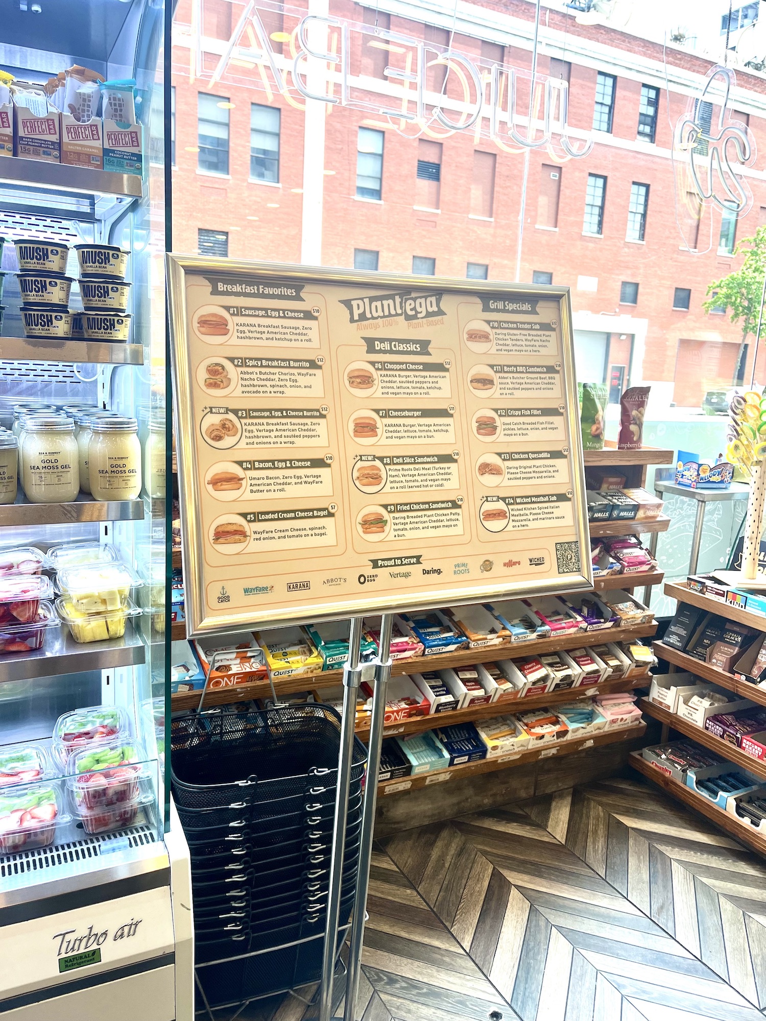 Plantega plant-based menu inside new york city bodegas